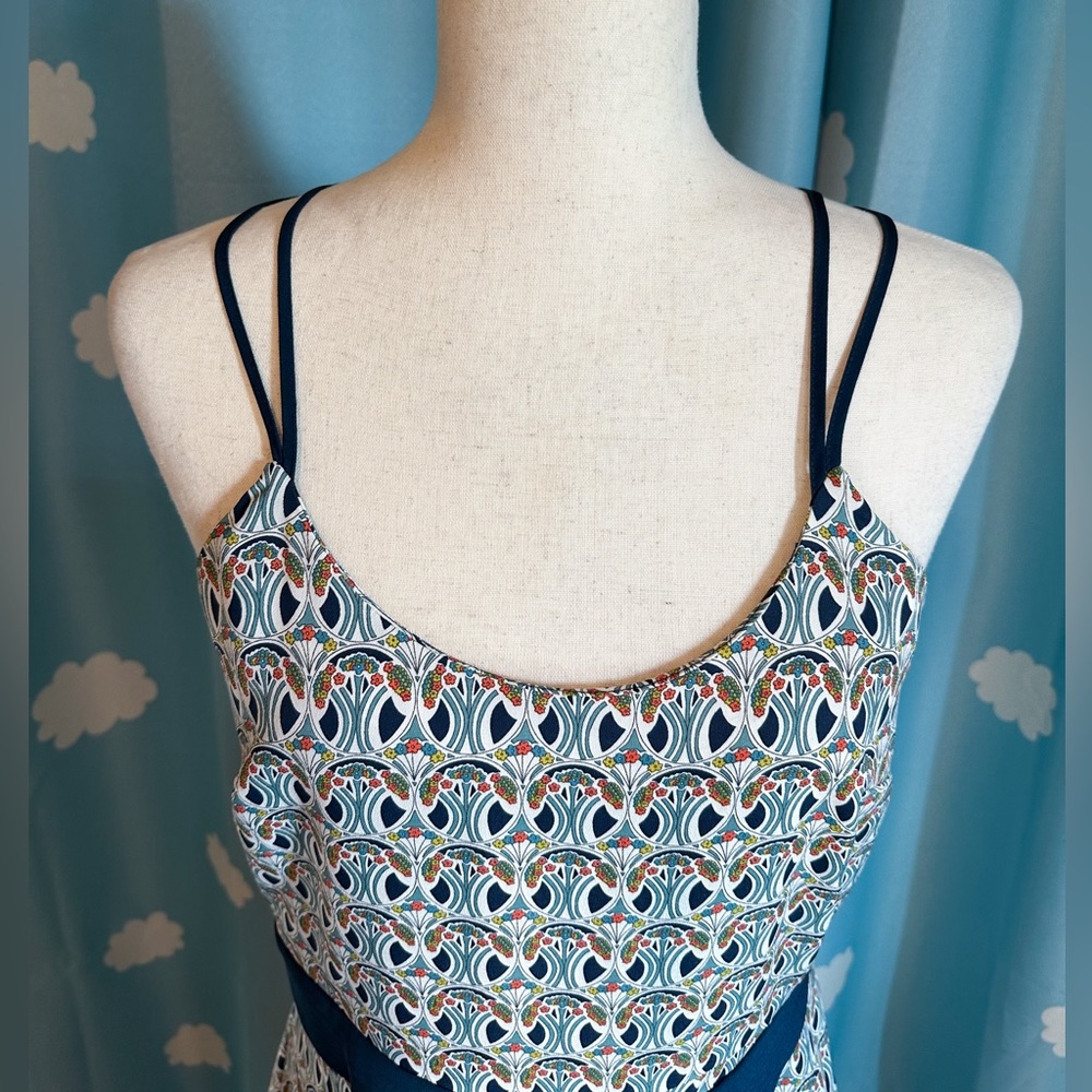 Liberty of London for Target pleated ruffle cross strap dress. - Picture 6 of 7